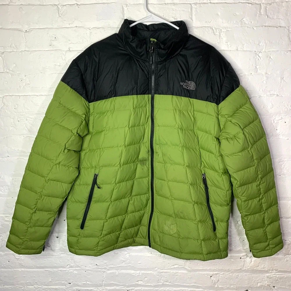 The North Face 550 Down Green & Black Puffer Jacket Mens Size‎ XL